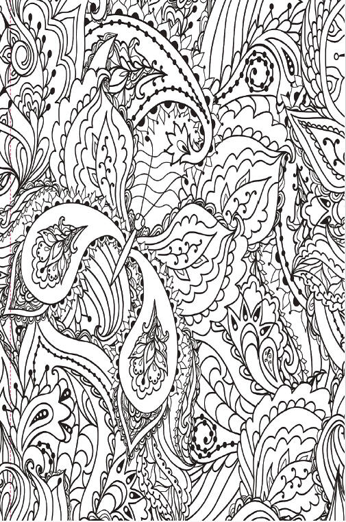 Coloring Page Intricate, Trippy Design Coloring Page