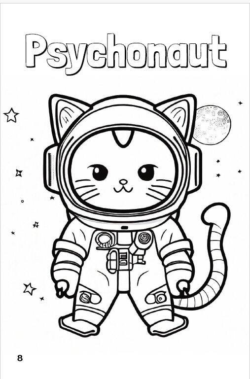 Psychonaut Coloring Page for Psychedelic Enthusiasts Psychonaut Coloring Page for Psychedelic Enthusiasts